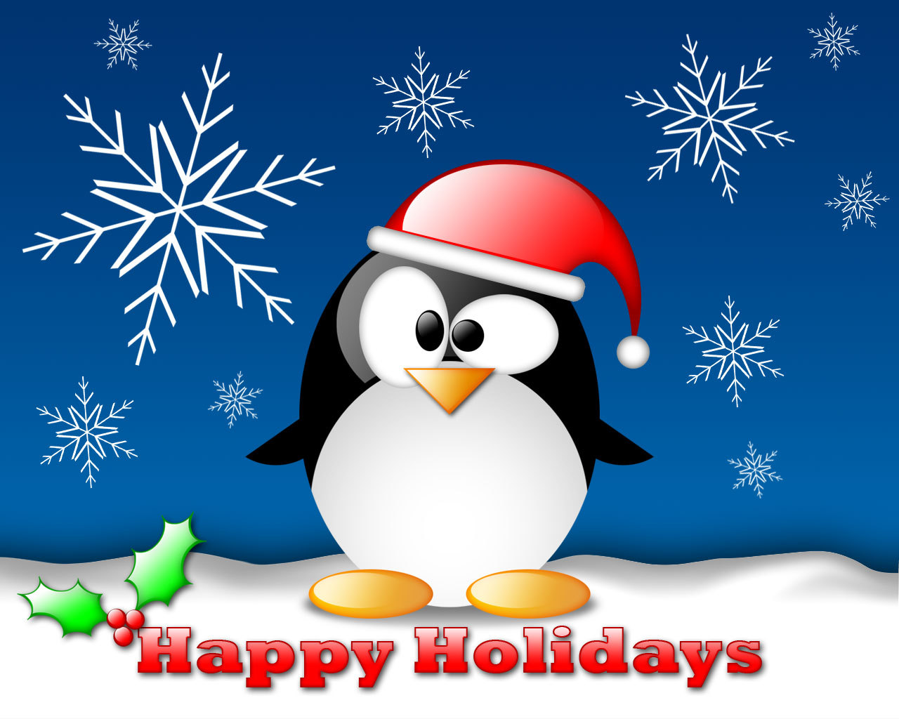 Happy holiday penguin